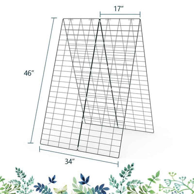 2 Pieces Foldable A-Frame Trellis Plant Supports with Twist Ties - GG store