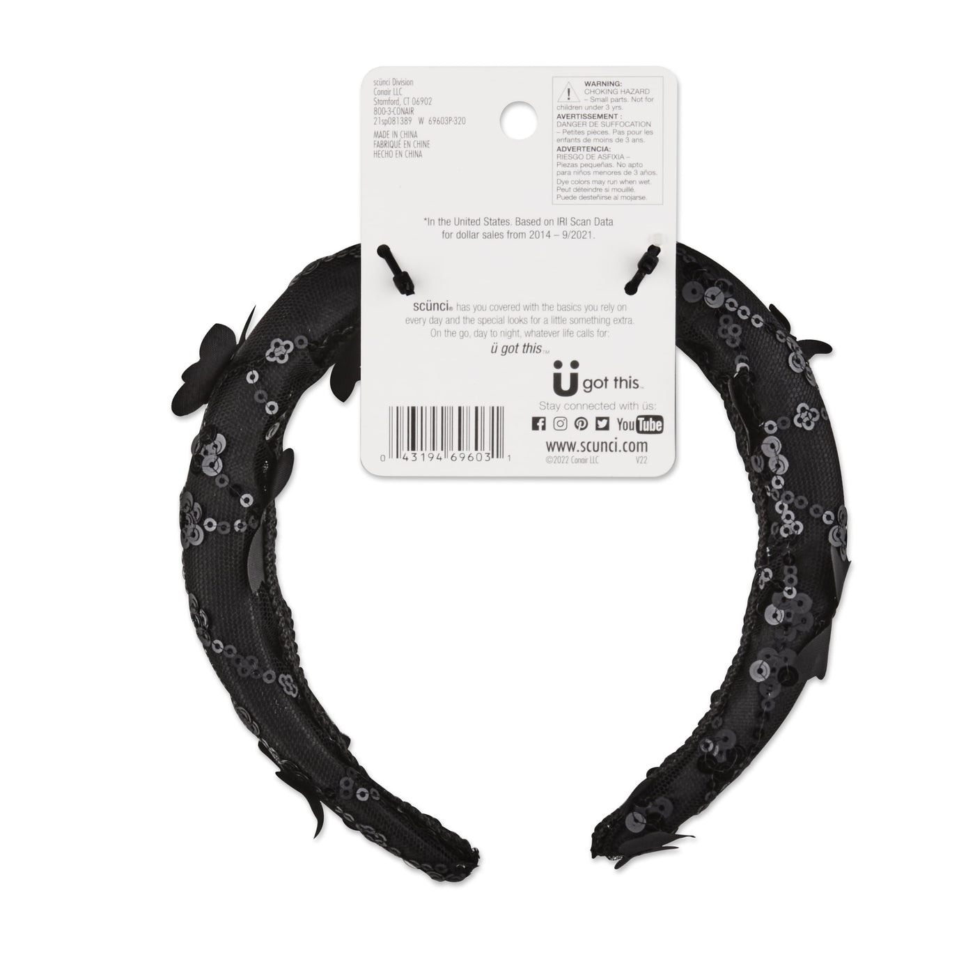 Sparkling Butterfly Glamoween Sequin Headband - Perfect for Halloween!