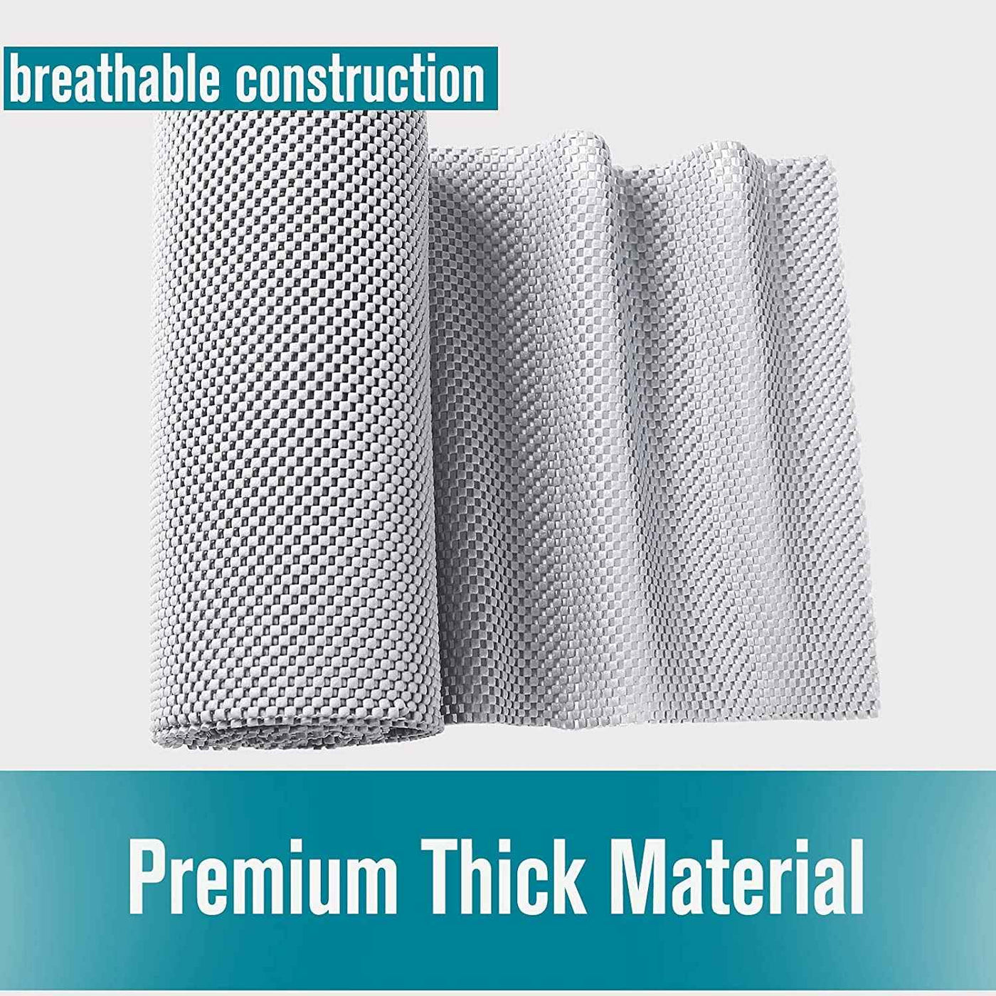 Shelf Liner, Non-Adhesive Roll Drawer Liners 12 Inches X 20 Feet, Non Slip Grip Durable Strong Clean, Shelving Liner for Kitchen Cabinets,Storage, Desks, Kitchenware, Tableware, Light Gray - GG store