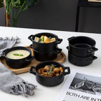 Ceramic Ramekins Set of 6 | Oven-Safe Porcelain Baking Bowls with Handles | Cavira