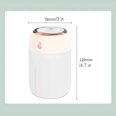 Portable Mini Humidifier 220ml Small Cool Mist Humidifier USB Personal Desktop Humidifier For Bedroom Travel Office Home - GG store