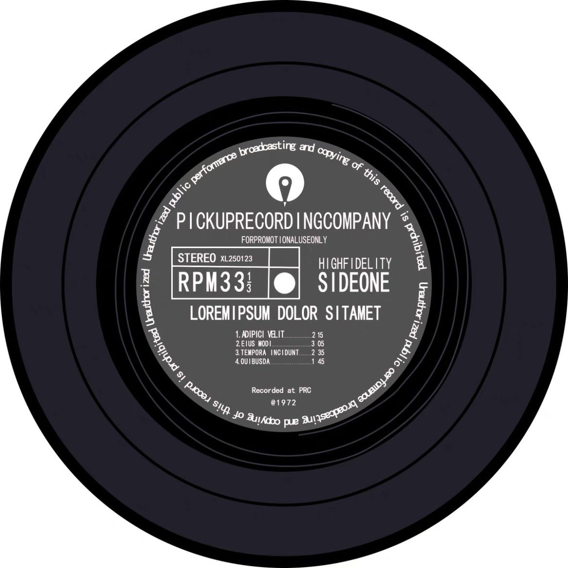 Round vinyl record-themed desk floor mat by eprolo, non-slip foot mat with hanging basket for living room or tea table decor.