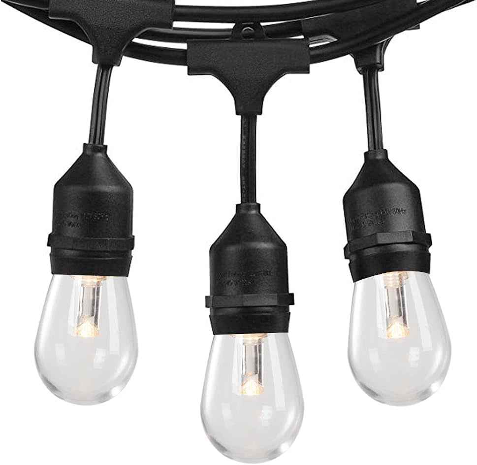 48Ft LED Outdoor String Lights with Shatterproof 0.9W Bulbs for Patio, Backyard, Porch and Commercial Use - GG store