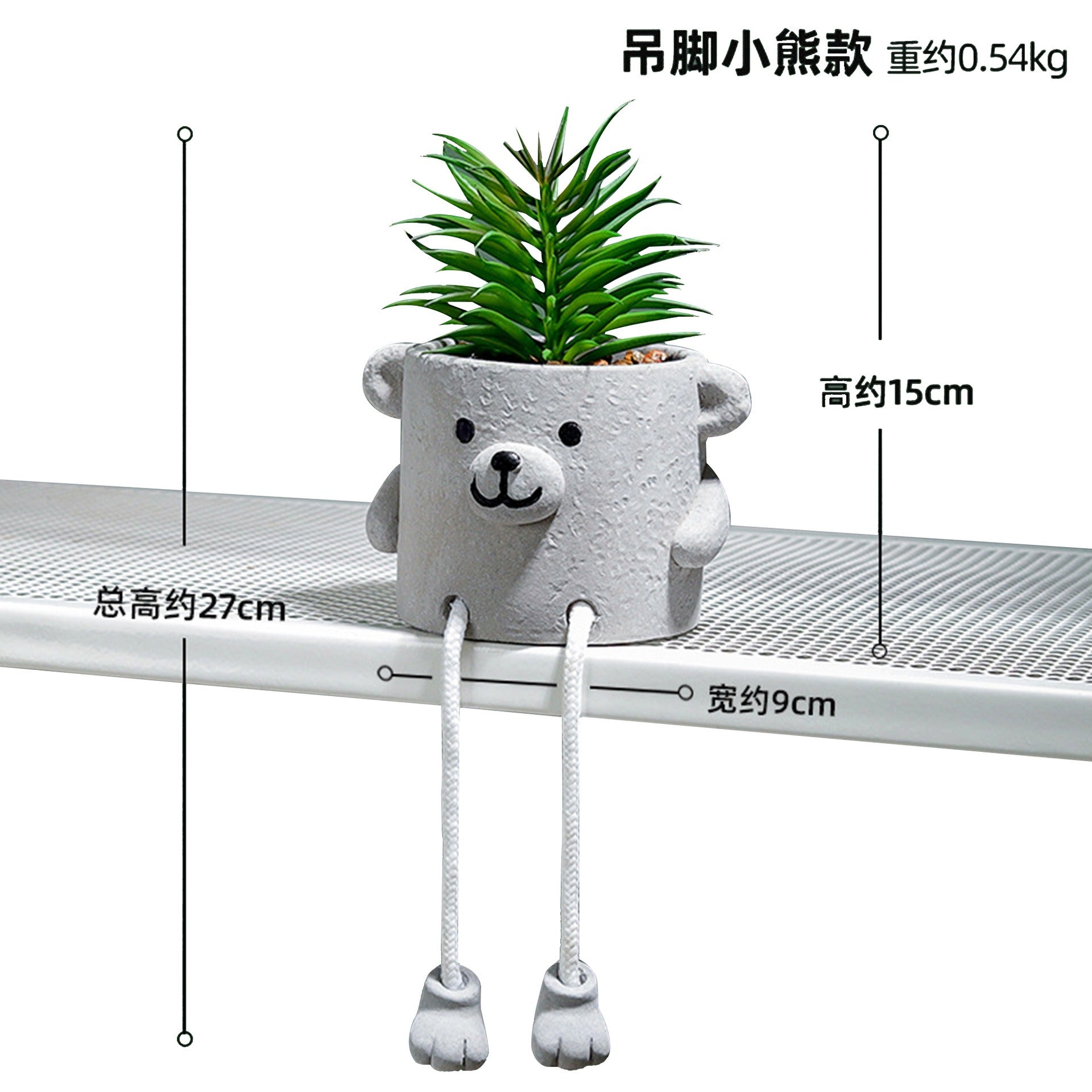 Cavira novelty hanging legs succulent pot with character face design and dangling feet, featuring Totoro, owl, ghost, and bear styles.
