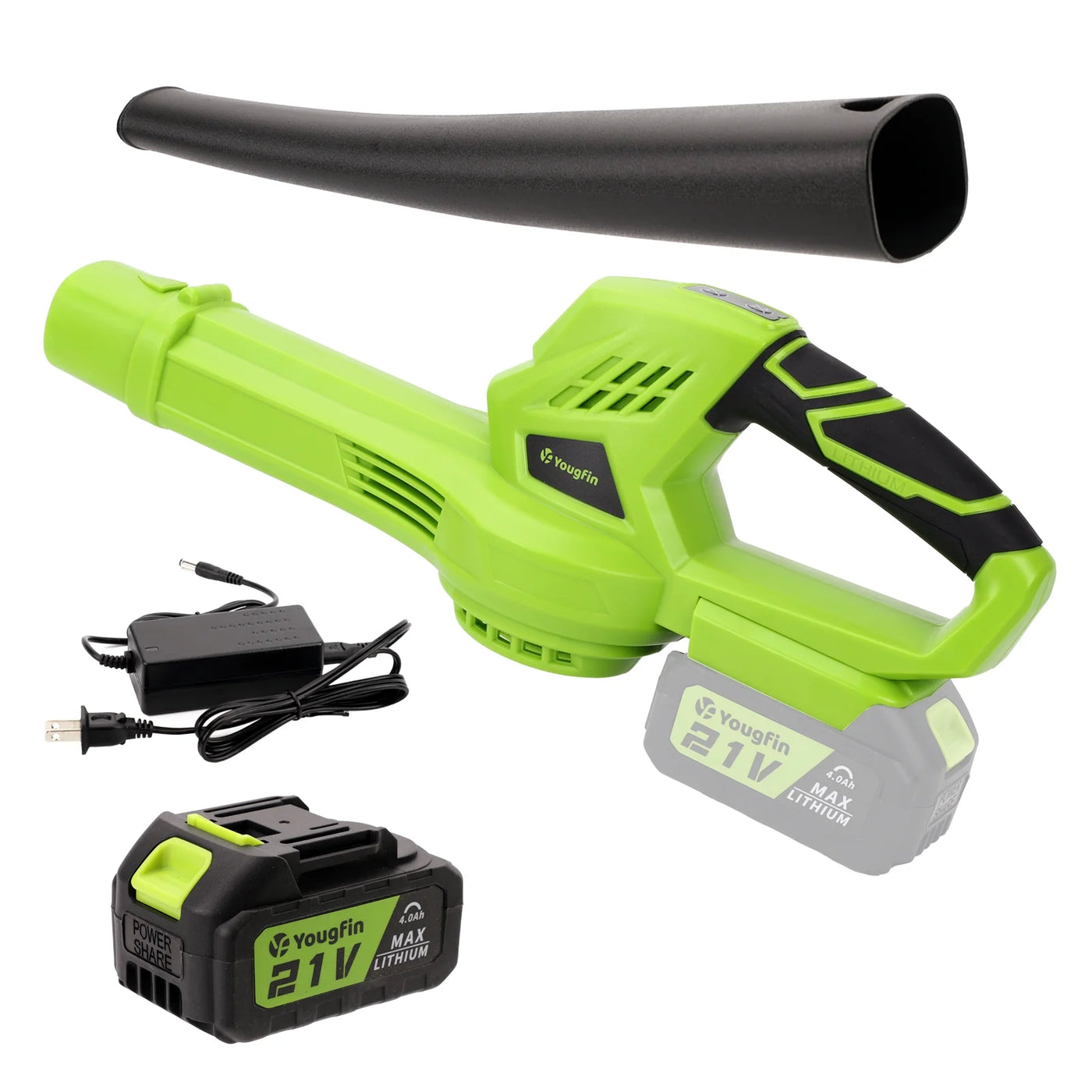 Powerful 21V Cordless Handheld Leaf Blower for Effortless Yard Cleanup