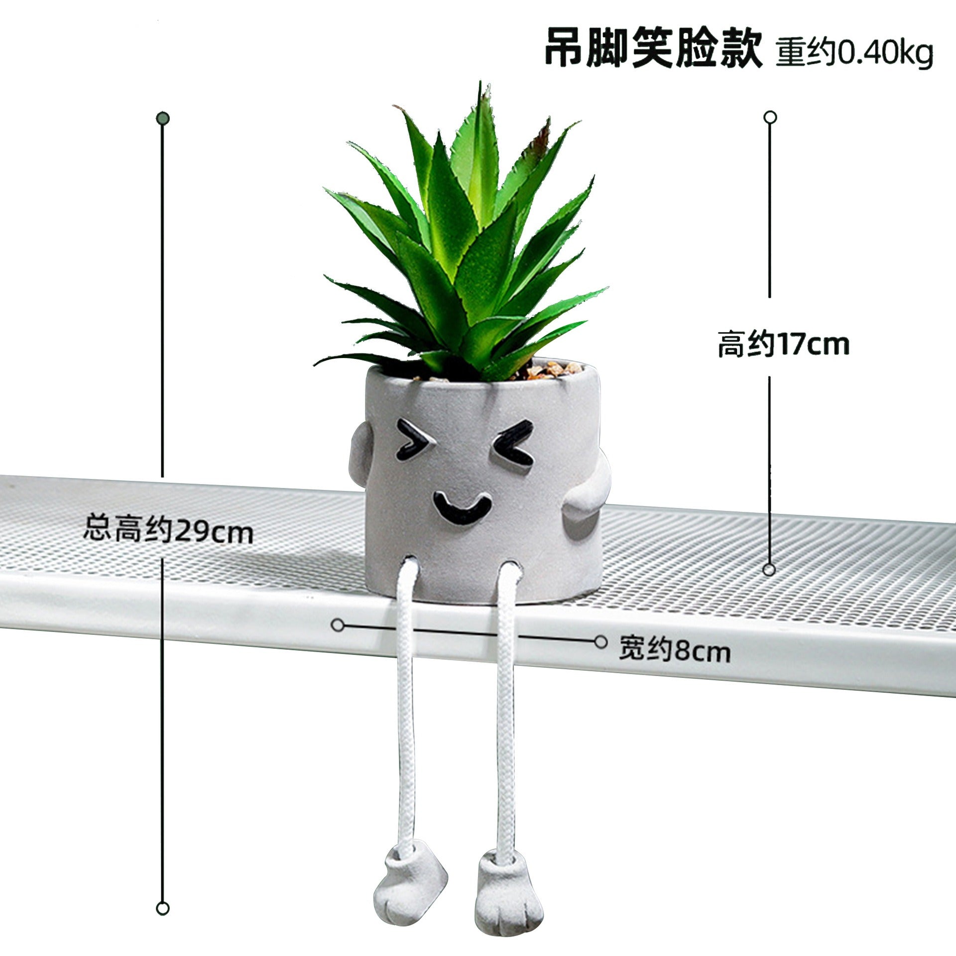 Cavira novelty hanging legs succulent pot featuring character face designs with dangling feet, including Totoro, owl, ghost, and bear styles.