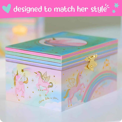 Musical Girls Jewellery Box, Unicorn Gifts for Girls, Unicorn Toys for 4-6, 15.2 X 11.8 X 8.9 Cm - GG store