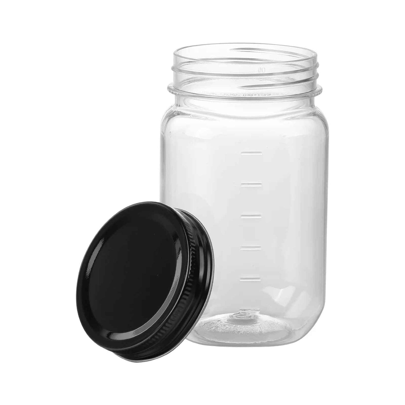 16 Ounce Plastic Food Storage Containers - BPA Free Jars with Lids - 20 Pack Airtight Clear Food Storage Jars - GG store