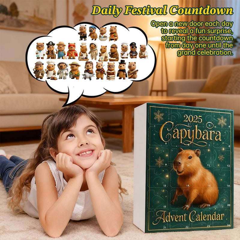 4-Day Capybara Advent Calendar with Hanging Pendants - Fun Christmas Countdown Party Gift for Kids & Adults