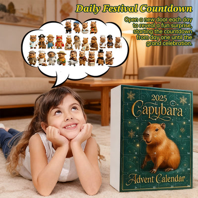 4-Day Capybara Advent Calendar with Hanging Pendants - Fun Christmas Countdown Party Gift for Kids & Adults