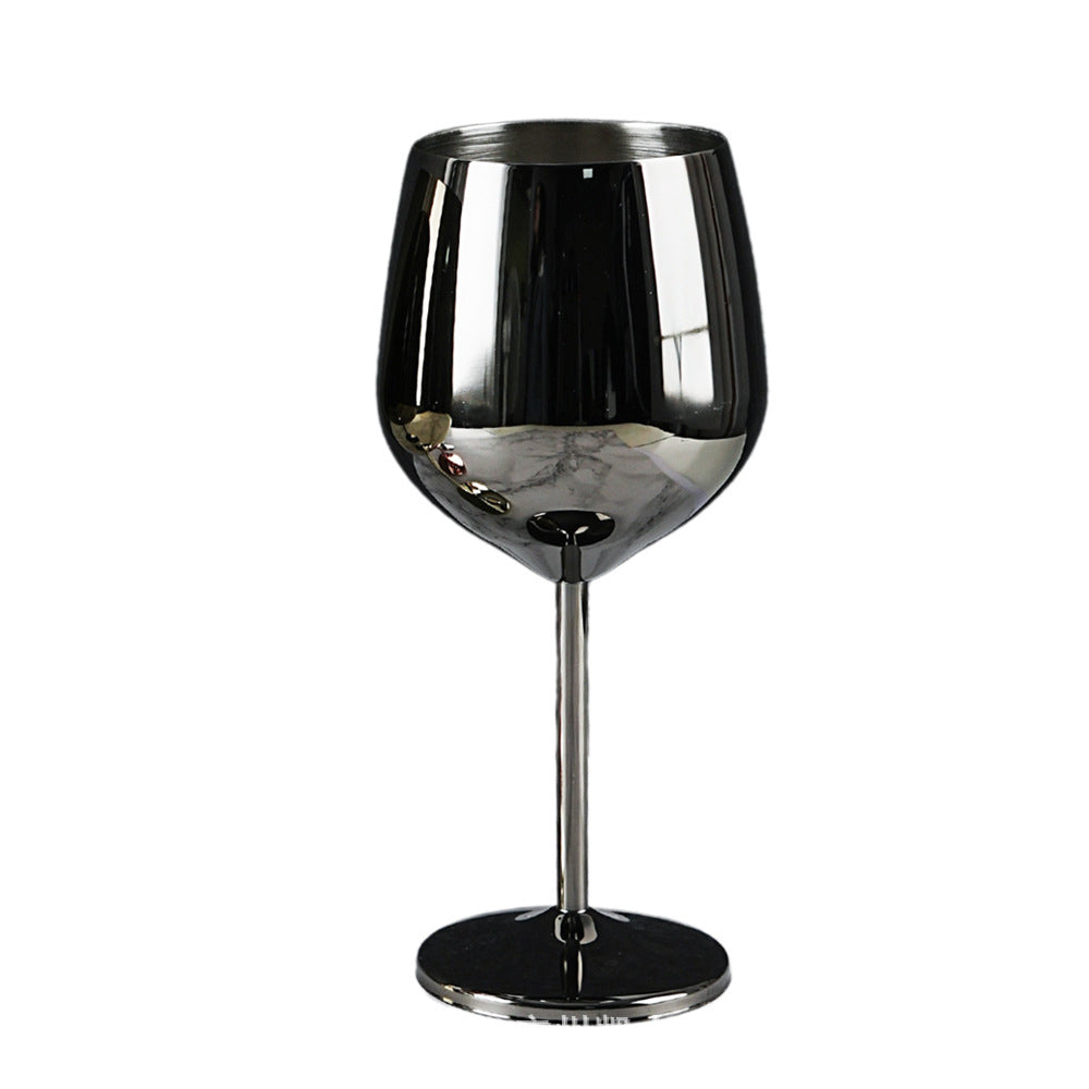Cavira stainless steel wine and champagne glass, 500ml unbreakable stemmed tumbler for outdoor, travel, and home bar use
