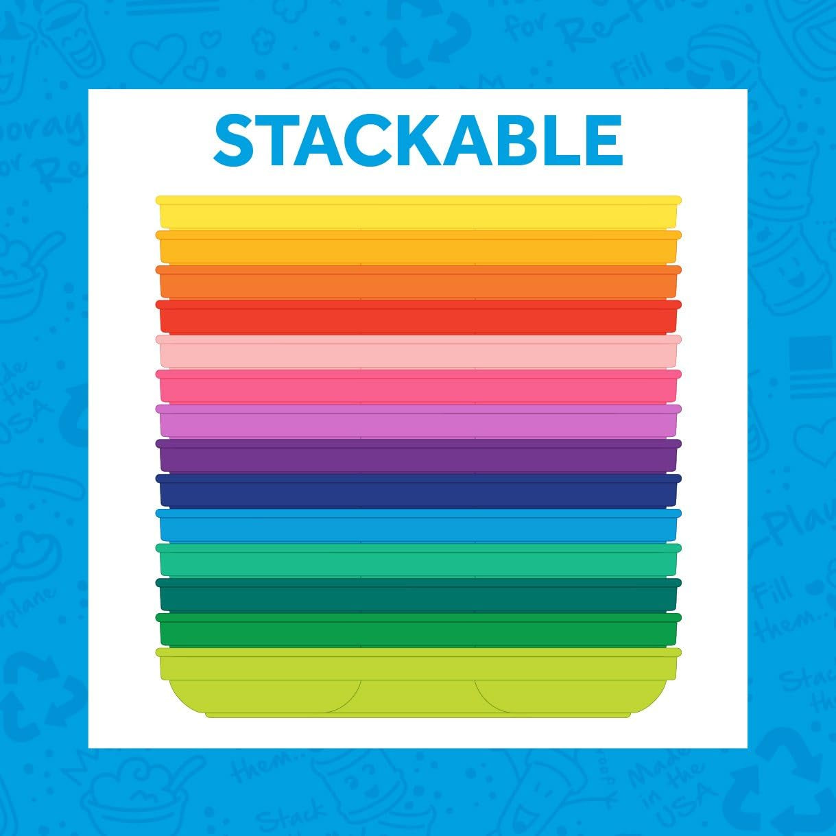 Sunny Yellow Toddler Plates with Dividers - Set of 4 Deep-Walled 3-Compartment Kids Plates - Dishwasher & Microwave Safe, Made in USA - Perfect for Mealtime Fun!