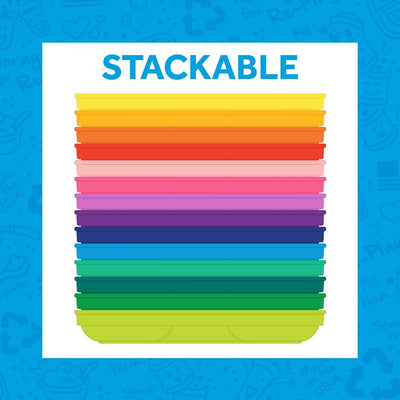 Sunny Yellow Toddler Plates with Dividers - Set of 4 Deep-Walled 3-Compartment Kids Plates - Dishwasher & Microwave Safe, Made in USA - Perfect for Mealtime Fun!