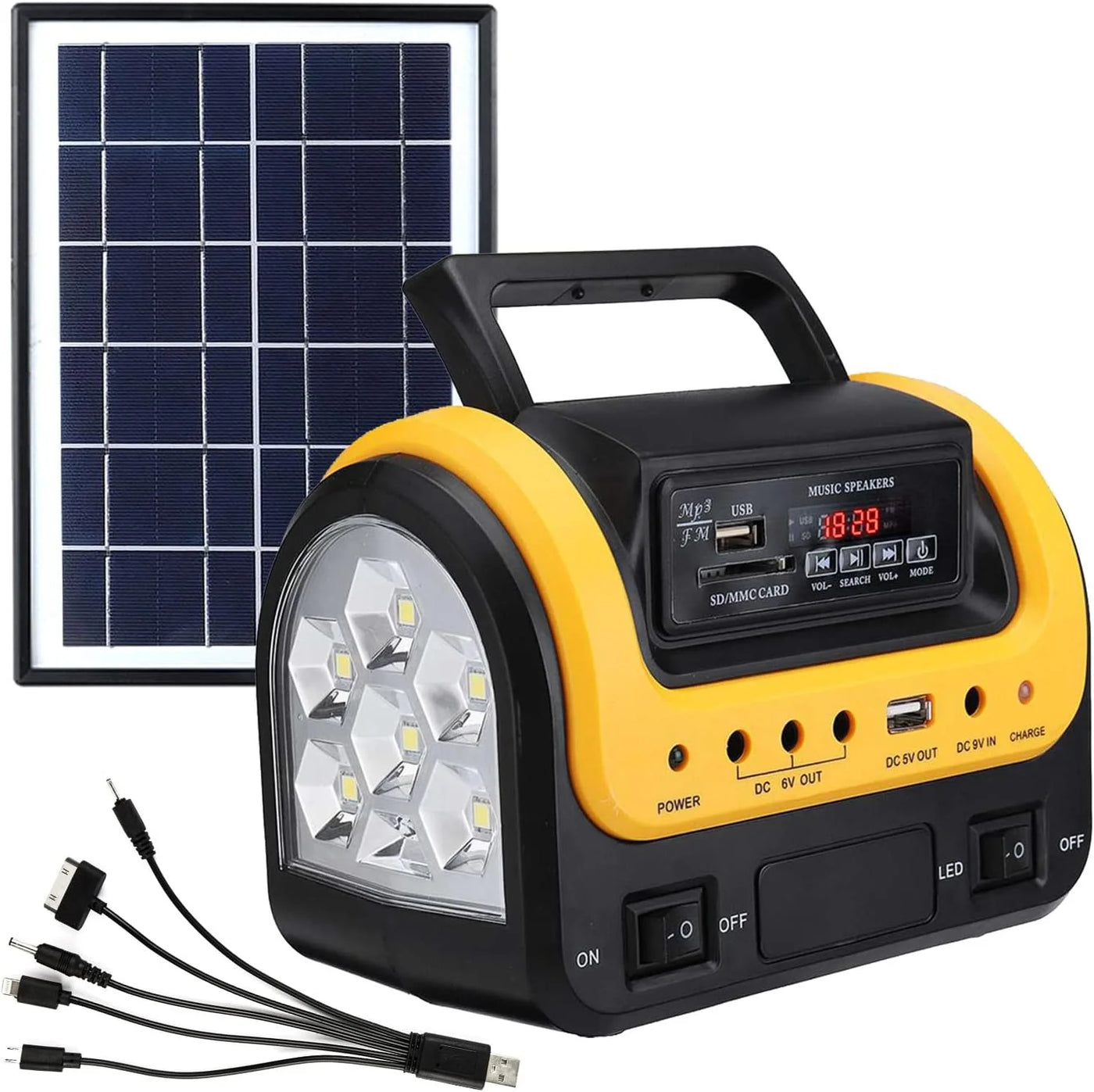 Solar Generator Portable with Solar Panel Solar Power Generators Portable Power Station with Bulb Rechargeable Power Supply - GG store
