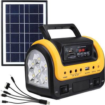 Solar Generator Portable with Solar Panel Solar Power Generators Portable Power Station with Bulb Rechargeable Power Supply - GG store