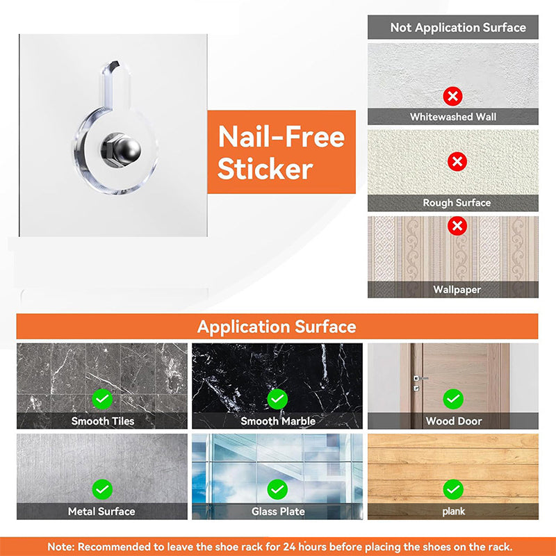 RV shoe storage (adhesive), over-door rack with deep pockets – for motorhomes, narrow wardrobes, 1 piece - GG store