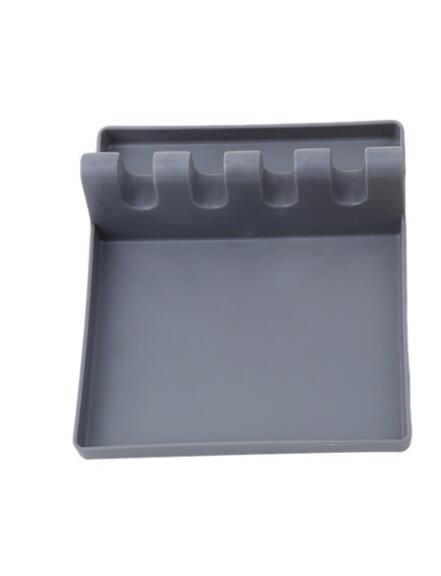 Eprolo spoon pot lid shelf mounted on kitchen wall, holding pot lids and utensils for organized storage.