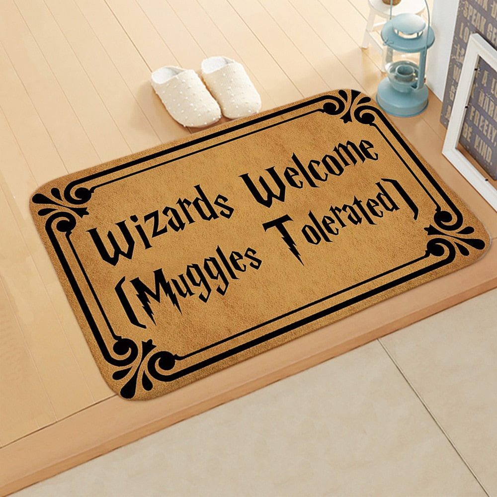 Printed flannel doormat by Cavira featuring a colorful patterned design, 40x60cm anti-slip floor mat for entrance, hallway, or kitchen.