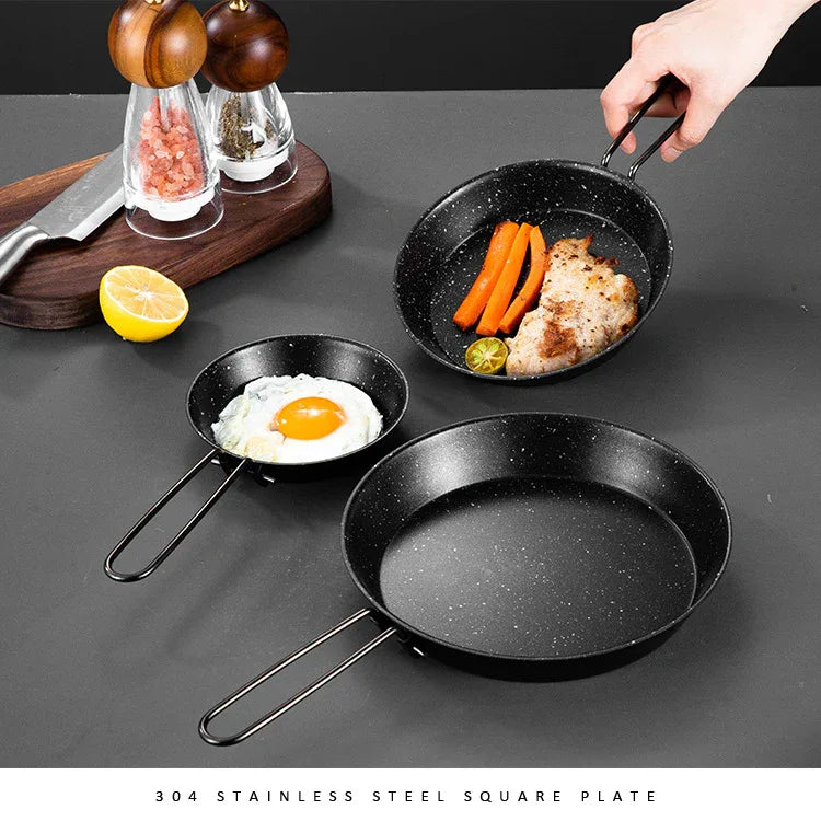 Stainless Steel Folding Frying Pan - Compact Non-Stick Pan for Camping & Travel - Cavira