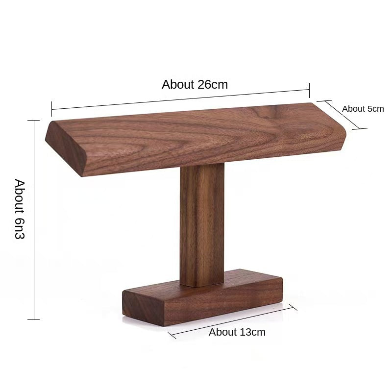 Luxury Walnut Jewelry Display Organizer – Necklace & Accessories Storage Stand New Walnut Wood Jewelry Display Stand (Tall Version)