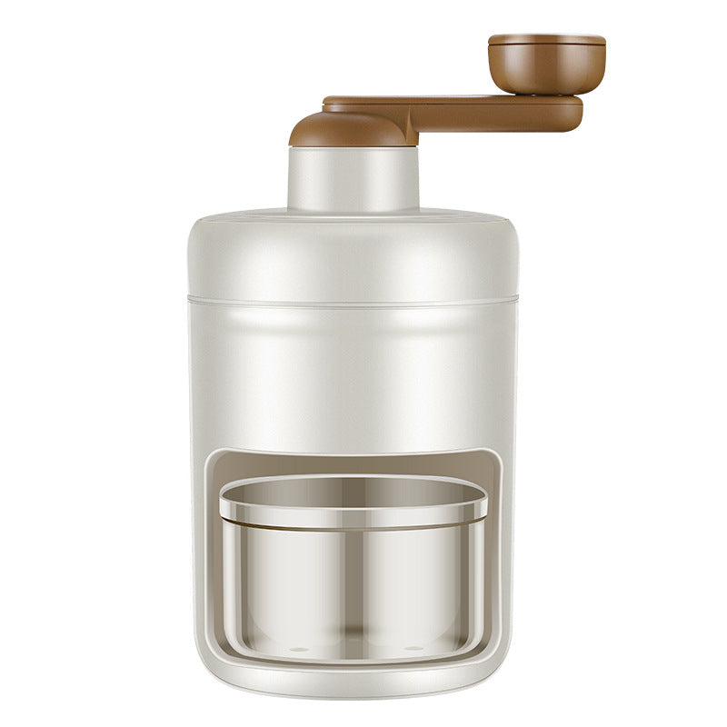 Manual Cavira shaved ice maker with stainless steel blades, hand crank, ideal for snow cones, smoothies, and desserts.