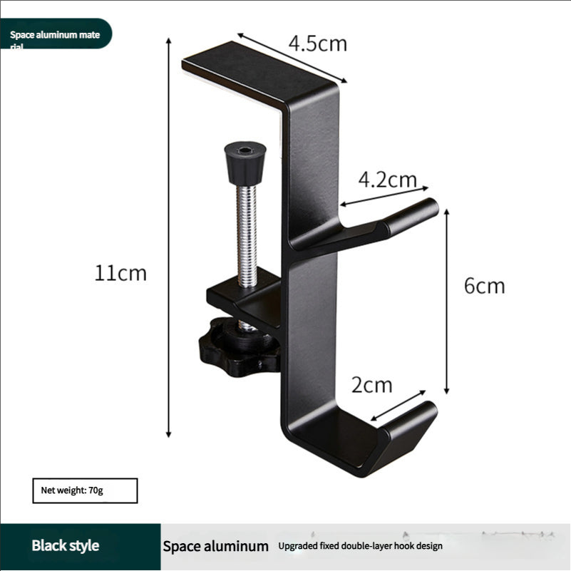 Portable student backpack hook, office desk mobile headphone hook, table side umbrella hook Hook storage - GG store