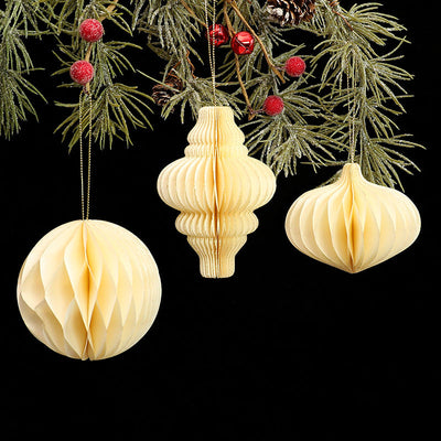 New Christmas Decorative Origami Christmas Tree Honeycomb Ball Ornament Creative Snowflake Angel INS Hanging Decoration eprolo