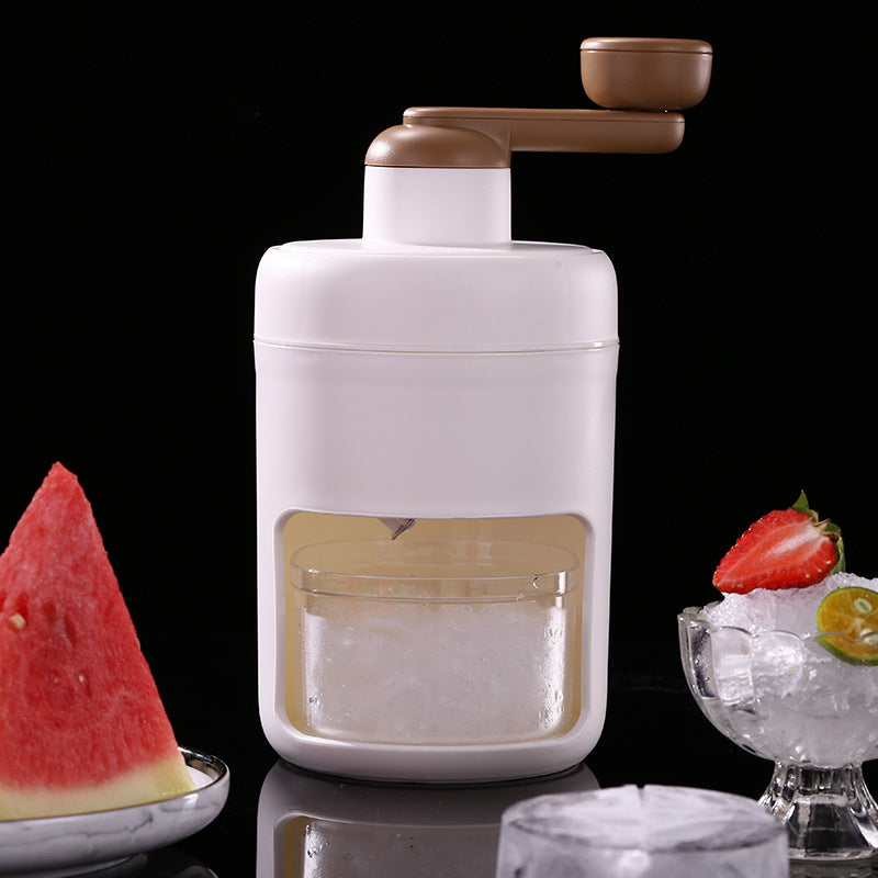 Cavira manual shaved ice maker with hand crank, ABS body, stainless steel blades, suitable for snow cones, smoothies, and desserts