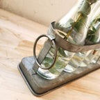 Rustic Glass Bud Vase Set – Farmhouse Wedding & Hydroponic Plant Display Vases (Set of 5)