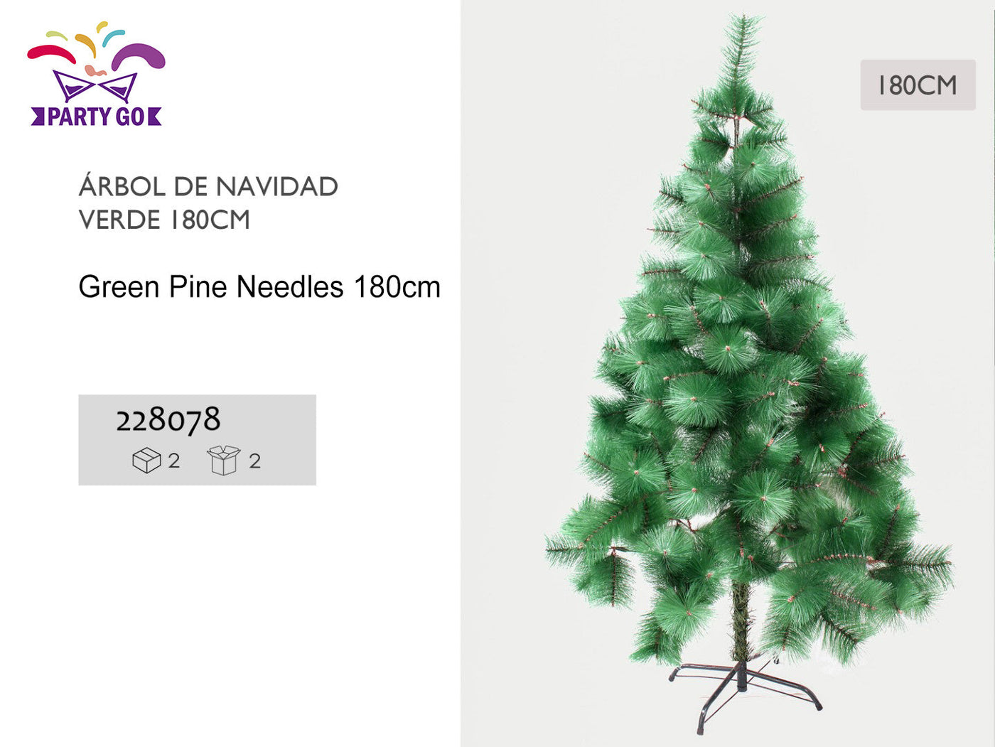 Partygo Green Pine Needle 180cm  210cm For Christmas Cavira