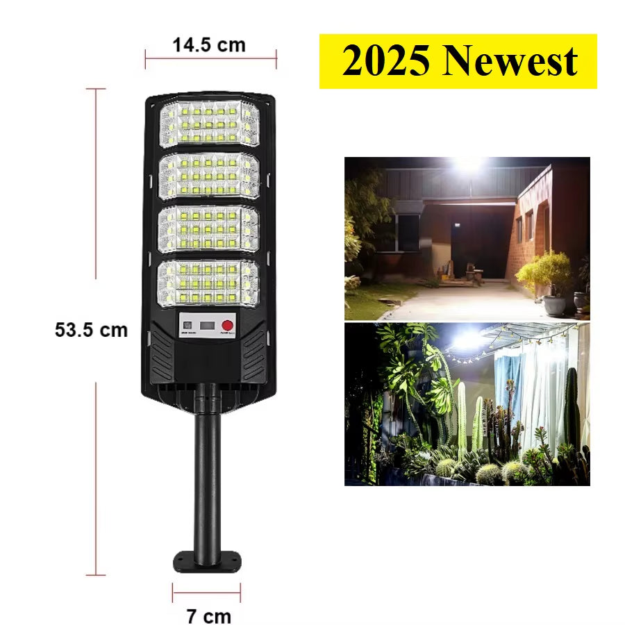 Ultra Powerful 10,000W Outdoor Solar Lamp - 320° Wide Range Lighting with Adjustable Brightness for Optimal Visibility