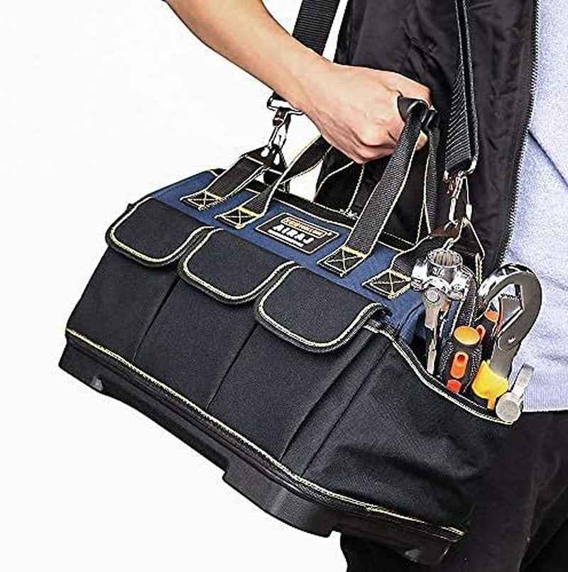 16 Inch Waterproof Tool Bag Organizer with ABS Molded Base, Padded Handle & Shoulder Strap, Durable Oxford Cloth - Versatile Tool Bags for Men & Women - GG store
