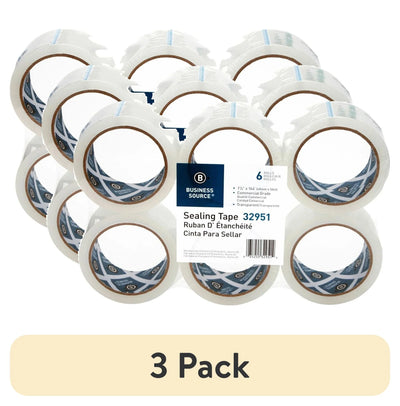 Premium Clear Sealing Tape - 3 Pack, 1.6 Mil Thickness, 1-7/8" x 164' - Perfect for All Your Packaging Needs!