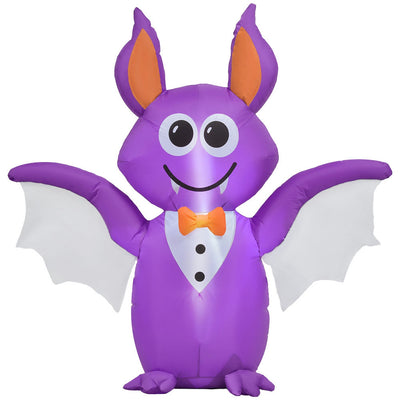 Decorations,6Ft Inflatable Halloween Bat, Blow up Outdoor LED Yard Display, Waterproof,Purple