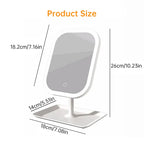 Rotating LED Makeup Mirror with Adjustable Lighting – Vanity Beauty Mirror with Stand