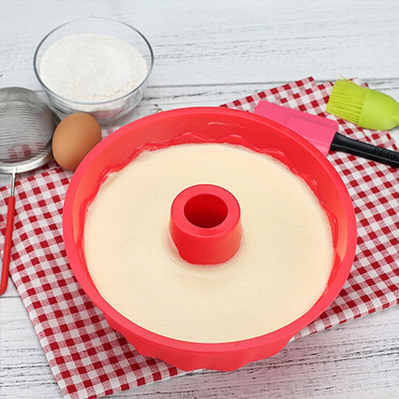 10-Inch Silicone Bundt Cake Pan - Non-Stick Baking Mold for Cakes & Desserts - Cavira