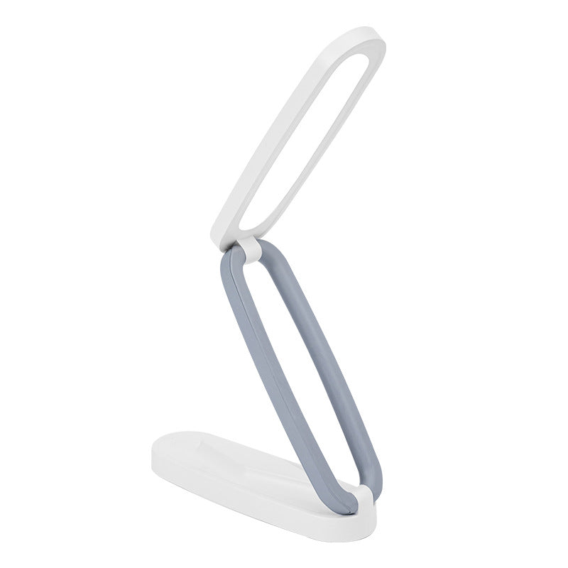 Cavira folding USB rechargeable LED desk lamp with touch control, tricolor light, dimmable, 1200mAh battery, for study and reading.
