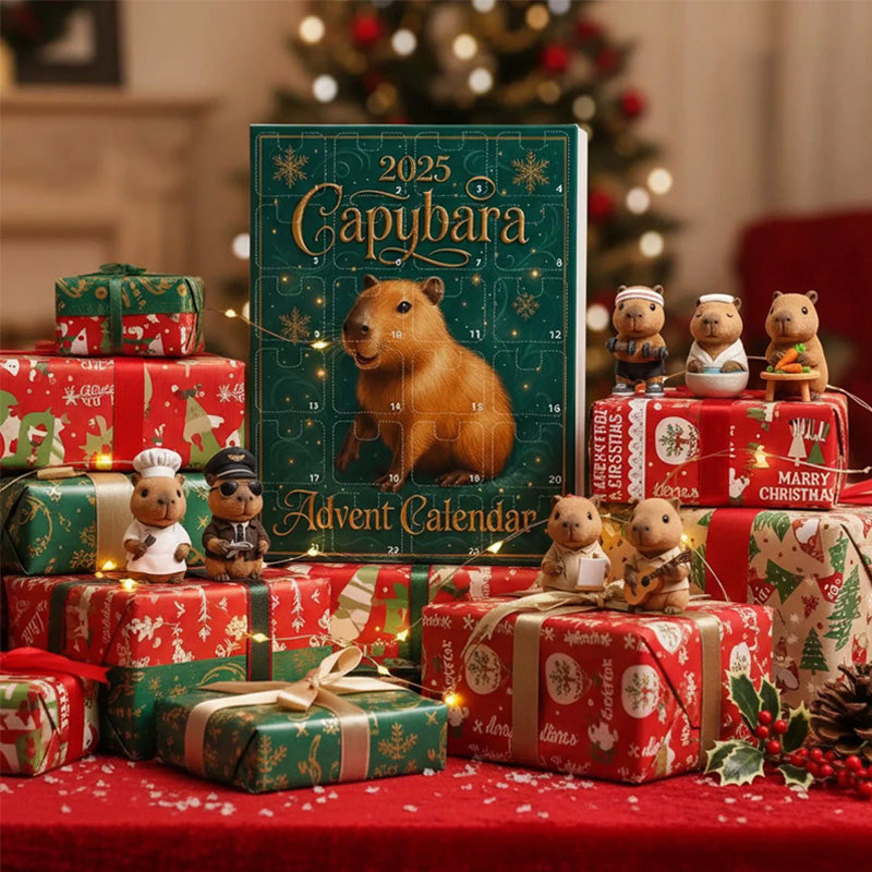 4-Day Capybara Advent Calendar with Hanging Pendants - Fun Christmas Countdown Party Gift for Kids & Adults