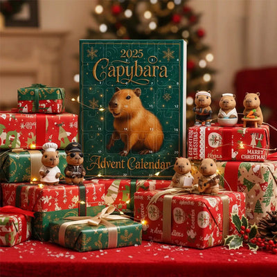 4-Day Capybara Advent Calendar with Hanging Pendants - Fun Christmas Countdown Party Gift for Kids & Adults