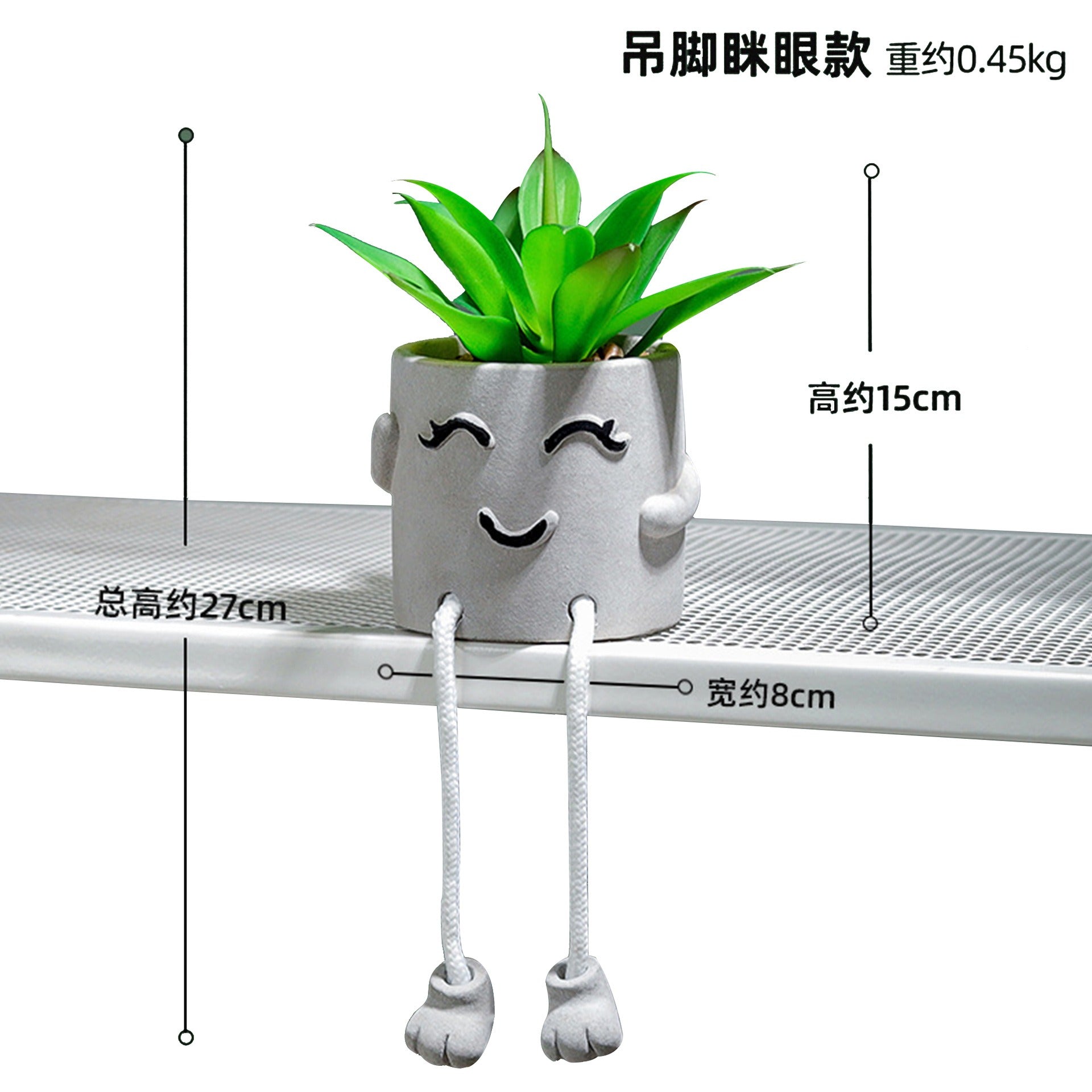 Cute novelty hanging legs succulent pot by Cavira featuring character face design with dangling feet, in styles like Totoro, Owl, Ghost, and Bear.