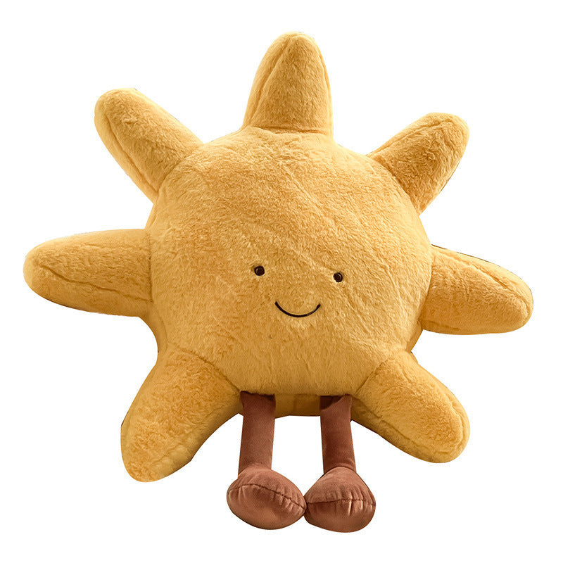 Cavira Sun & Moon plush pillow with soft PP cotton, celestial cushion for sofa, living room, or bedroom decor.
