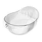 Cavira multifunctional vegetable washing and drain basket made of PET plastic, with fruits and vegetables inside for kitchen use