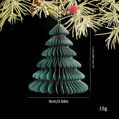 New Christmas Decorative Origami Christmas Tree Honeycomb Ball Ornament Creative Snowflake Angel INS Hanging Decoration eprolo