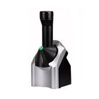 Cavira electric fruit ice cream maker machine in silver, showing the compact design and control panel for healthy sorbet and frozen yogurt.