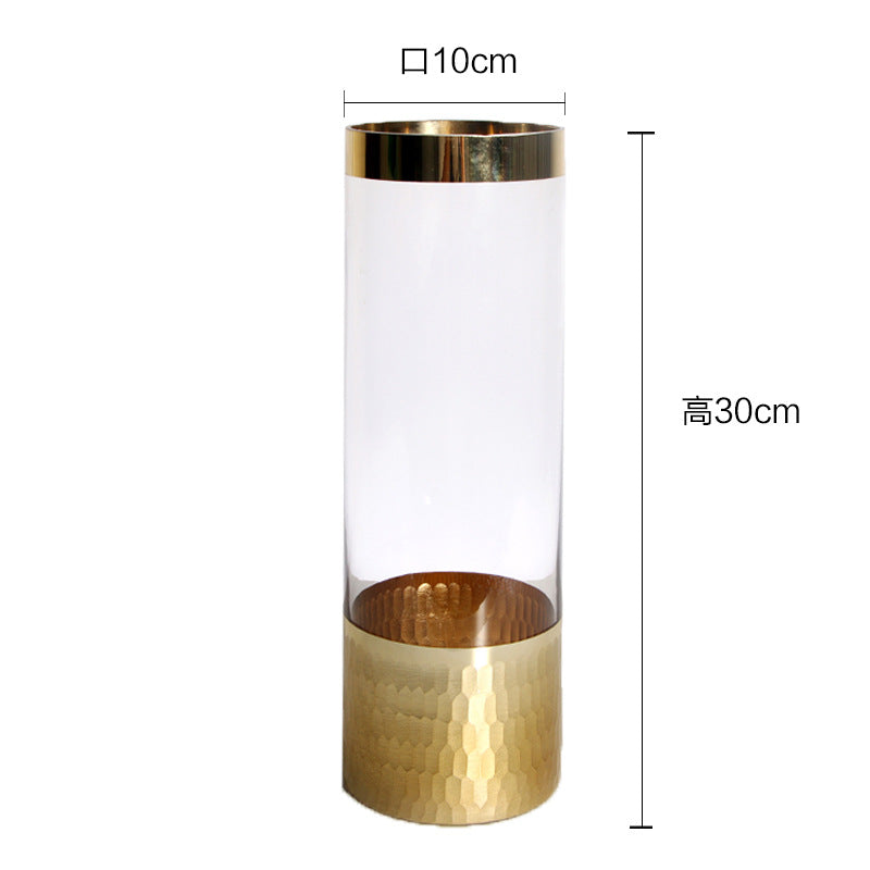 Modern transparent glass vase by Cavira, minimalist hydroponic flower vase for home decor in living room, dining table, or bedroom.