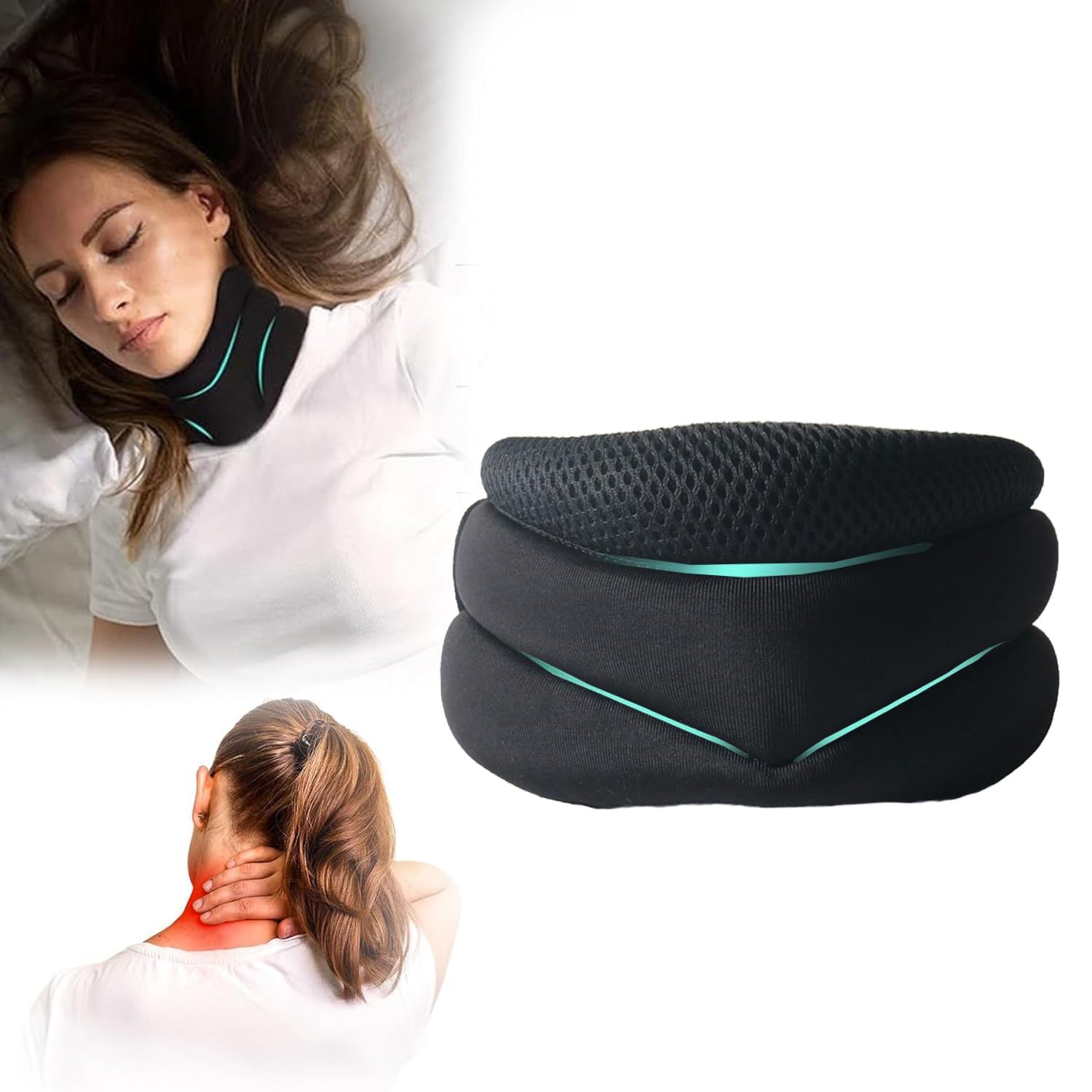 Cervical Neck Support Brace - Breathable Posture Corrector for Neck Pain Relief - Cavira