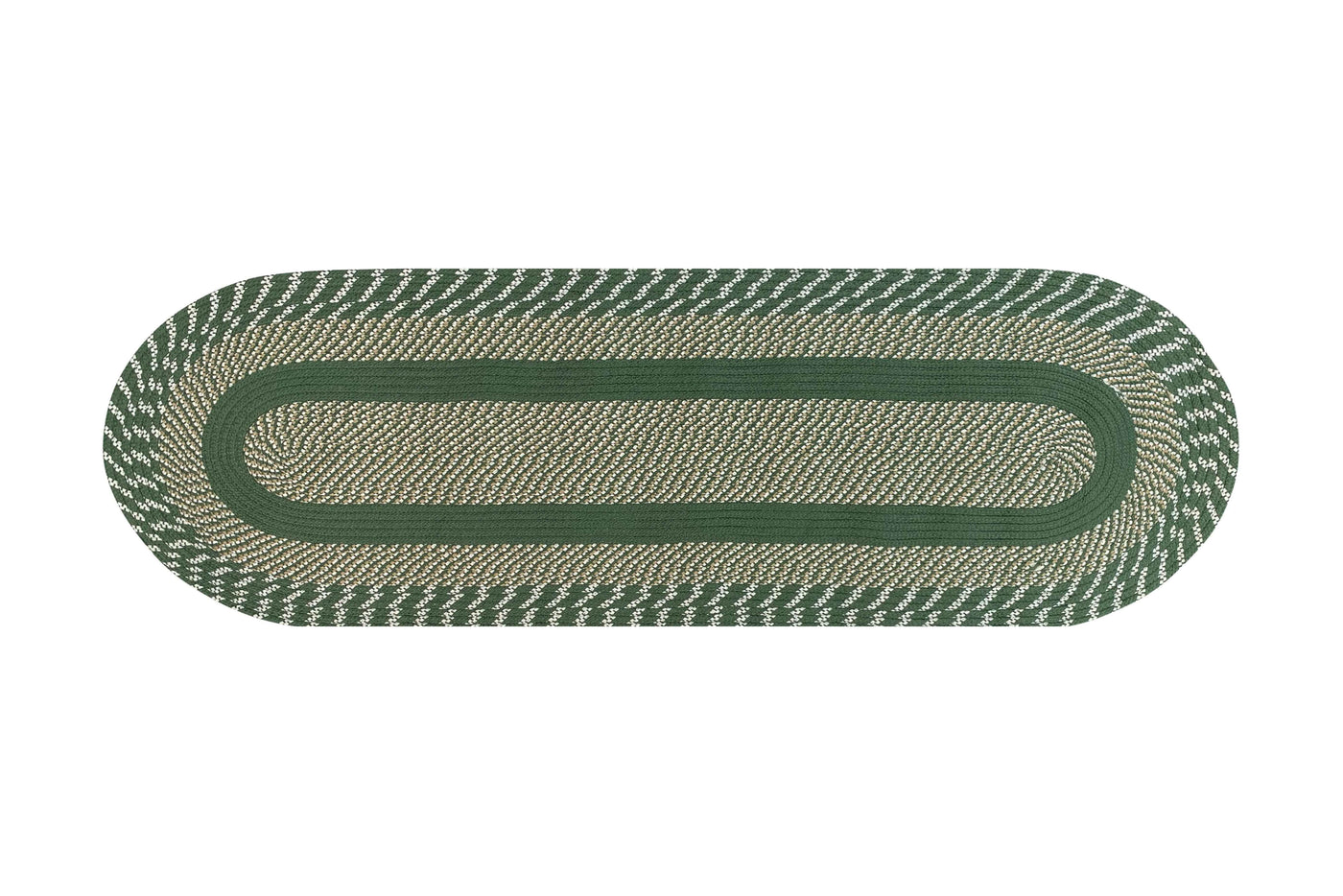 Braided Runner Rug 2' X 6' Reversible Indoor Hallway Kitchen Rug 100% Polypropylene Newport Collection Sage - GG store