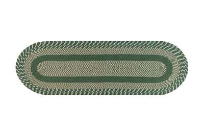 Braided Runner Rug 2' X 6' Reversible Indoor Hallway Kitchen Rug 100% Polypropylene Newport Collection Sage - GG store