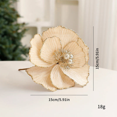 New Christmas Flower Artificial Floral Dried Flower Festival Decoration European Style Preserved Flower Ornament Christmas Tree Decor eprolo