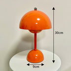 Cavira Flower Bud Iron Table Lamp with 6W LED, USB-powered, retro minimalist design, 30cm tall, in 9 colors for bedroom or study decor